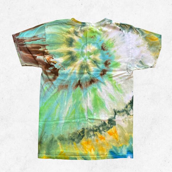 Ice Dyed Unisex T-shirt - Tie Dye Geode - Pink Blue Gray - Handmade (Small) - Picture 2 of 11